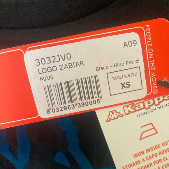 NWT men’s kappa zabiar long sleeve t shirt size x small - Picture 3 of 3